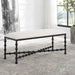 Iron Drops Bench Satin Black-Furniture-Uttermost-Lighting Design Store