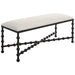 Iron Drops Bench Satin Black-Furniture-Uttermost-Lighting Design Store