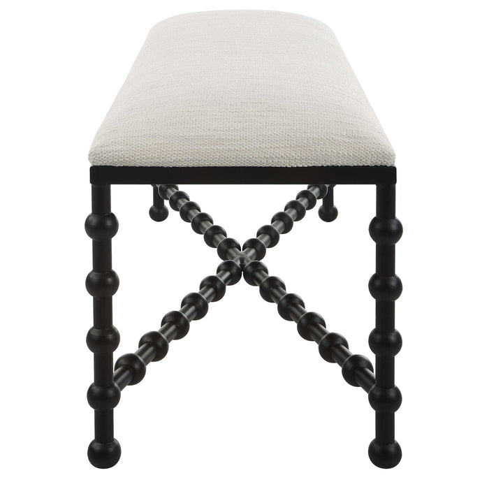 Iron Drops Bench Satin Black-Furniture-Uttermost-Lighting Design Store