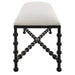Iron Drops Bench Satin Black-Furniture-Uttermost-Lighting Design Store