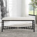 Iron Drops Bench Satin Black-Furniture-Uttermost-Lighting Design Store