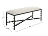 Iron Drops Bench Satin Black-Furniture-Uttermost-Lighting Design Store