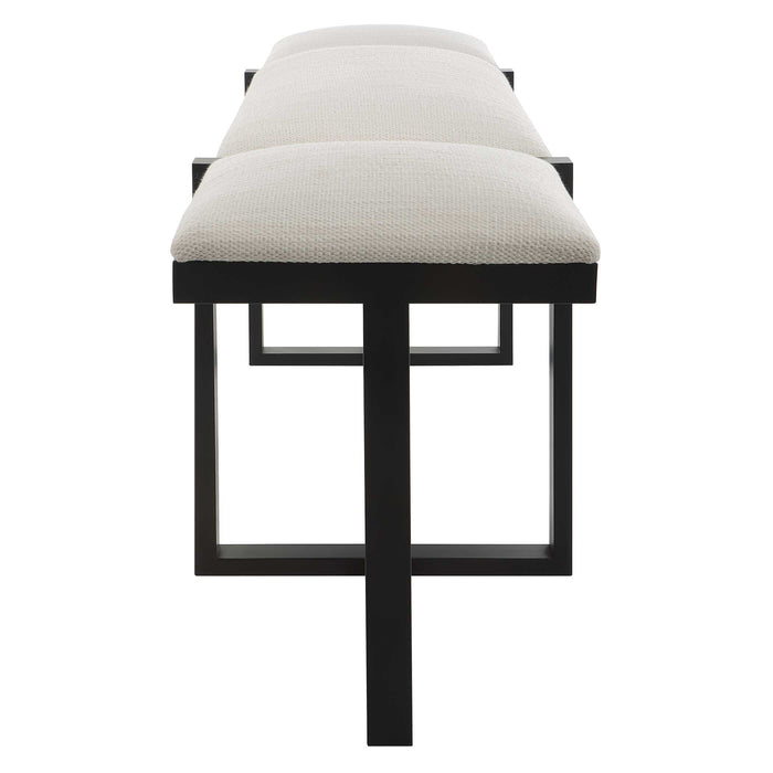 Triple Cloud Bench Angular Black Iron-Furniture-Uttermost-Lighting Design Store