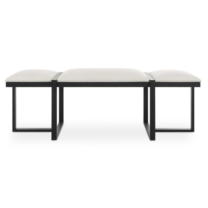 Triple Cloud Bench Angular Black Iron-Furniture-Uttermost-Lighting Design Store