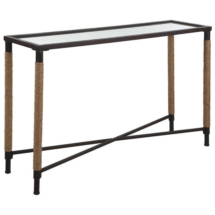 Braddock Console Table Rustic Iron-Furniture-Uttermost-Lighting Design Store