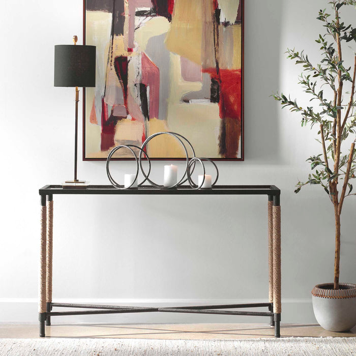 Braddock Console Table Rustic Iron-Furniture-Uttermost-Lighting Design Store