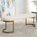 Infinity Bench Antique Gold Leaf-Furniture-Uttermost-Lighting Design Store