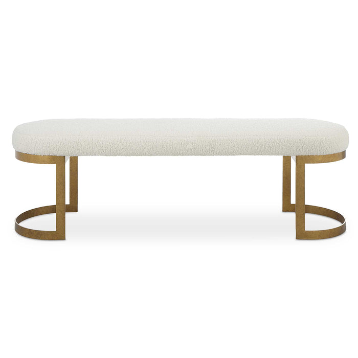 Infinity Bench Antique Gold Leaf-Furniture-Uttermost-Lighting Design Store