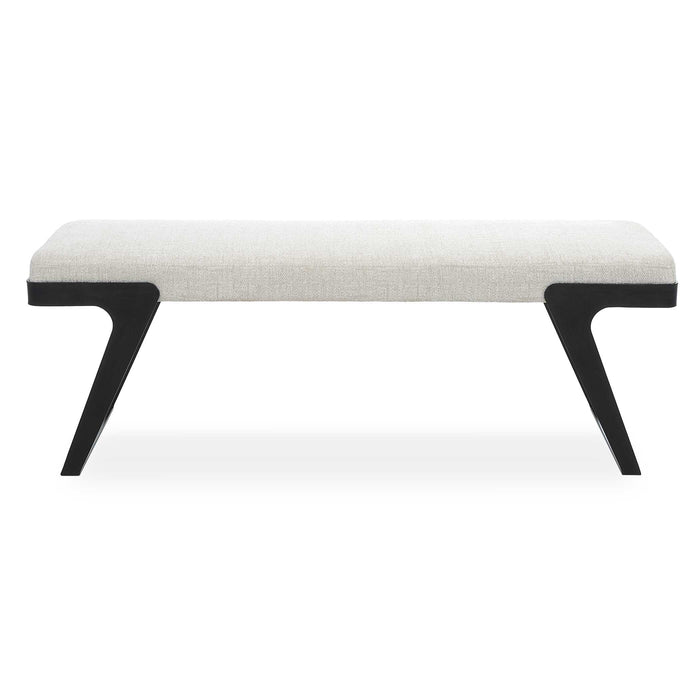 Hover Bench Aged Black-Furniture-Uttermost-Lighting Design Store