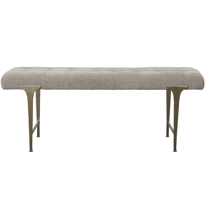 Imperial Bench Satin Champagne-Furniture-Uttermost-Lighting Design Store