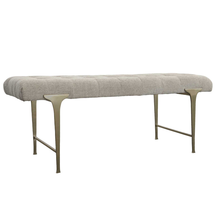 Imperial Bench Satin Champagne-Furniture-Uttermost-Lighting Design Store