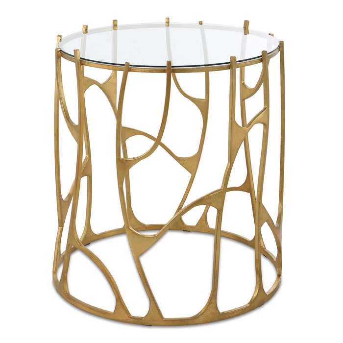 Ritual Side Table Aged Gold Leaf-Furniture-Uttermost-Lighting Design Store