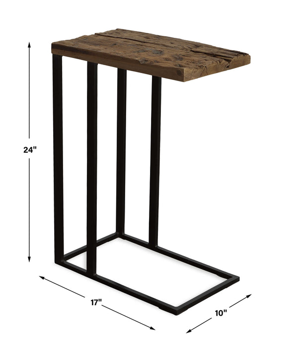 Union Accent Table Satin Black-Furniture-Uttermost-Lighting Design Store