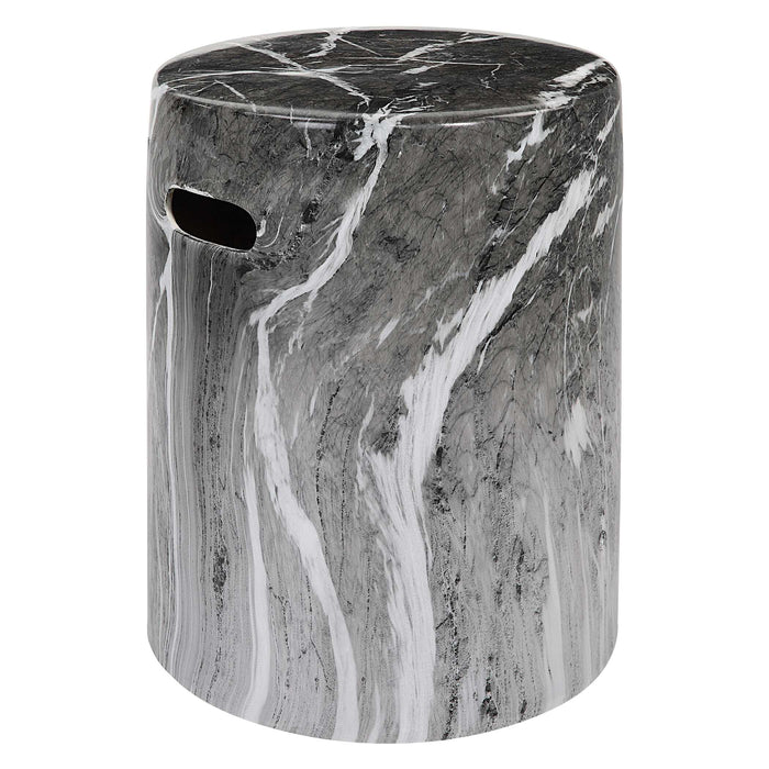 Marvel Stool Black And White-Furniture-Uttermost-Lighting Design Store