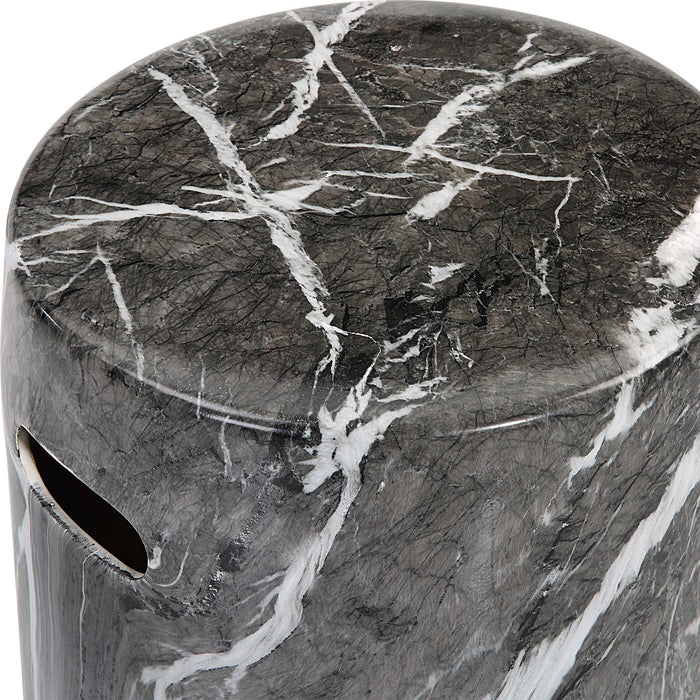 Marvel Stool Black And White-Furniture-Uttermost-Lighting Design Store
