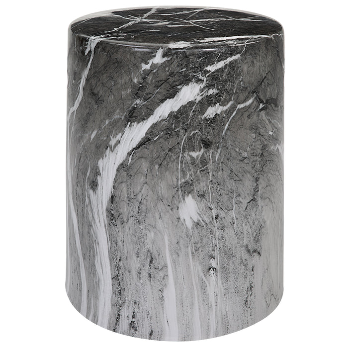 Marvel Stool Black And White-Furniture-Uttermost-Lighting Design Store