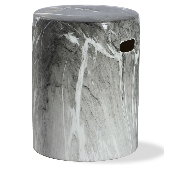 Marvel Stool Black And White-Furniture-Uttermost-Lighting Design Store