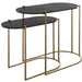 Aztec Nesting Tables, Set/2 Antique Brass-Furniture-Uttermost-Lighting Design Store
