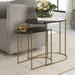 Aztec Nesting Tables, Set/2 Antique Brass-Furniture-Uttermost-Lighting Design Store