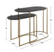 Aztec Nesting Tables, Set/2 Antique Brass-Furniture-Uttermost-Lighting Design Store
