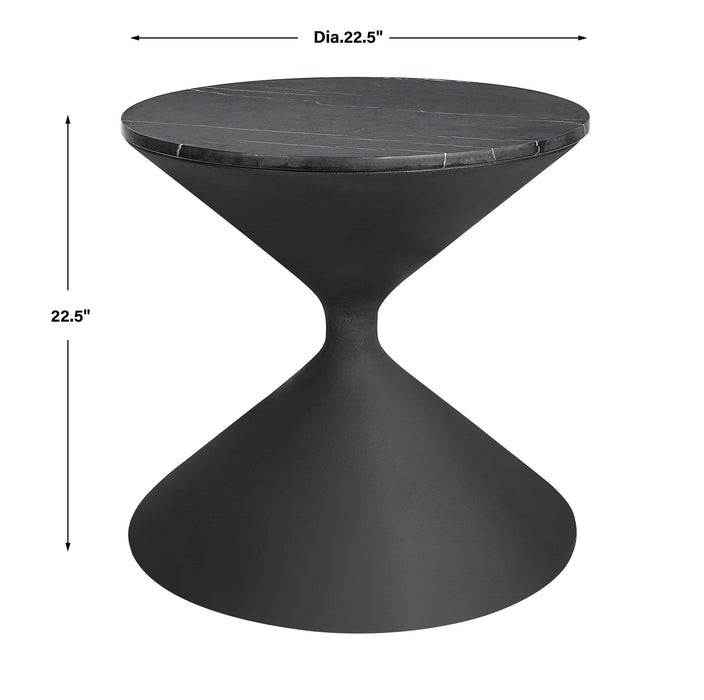 Time's Up Side Table Matte Black-Furniture-Uttermost-Lighting Design Store