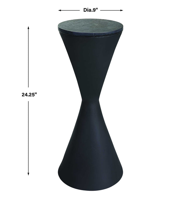 Time's Up Drink Table Matte Black-Furniture-Uttermost-Lighting Design Store