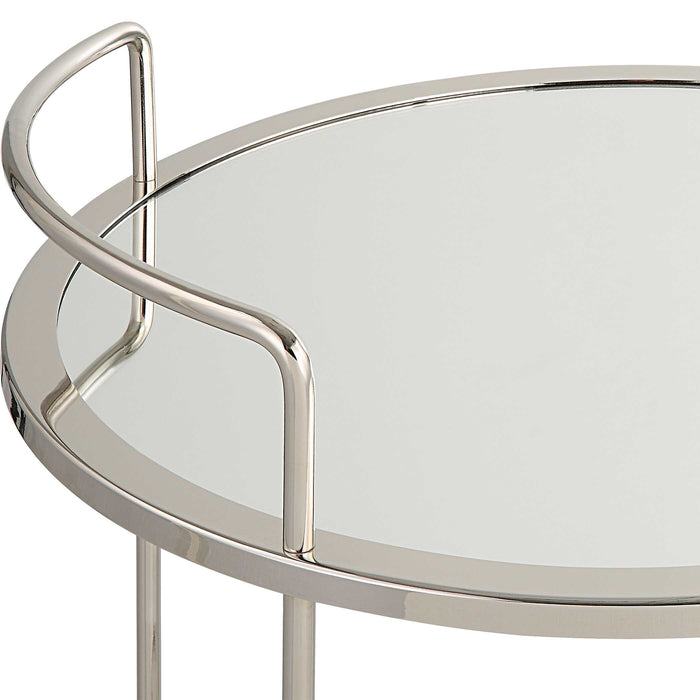 Spritz Bar Cart Polished Chrome-Furniture-Uttermost-Lighting Design Store