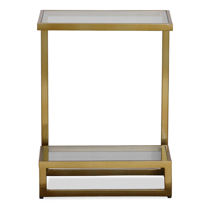 Musing Accent Table Brushed Brass-Furniture-Uttermost-Lighting Design Store