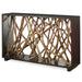 Teak Maze Console Table Solid Mahogany Wood-Furniture-Uttermost-Lighting Design Store