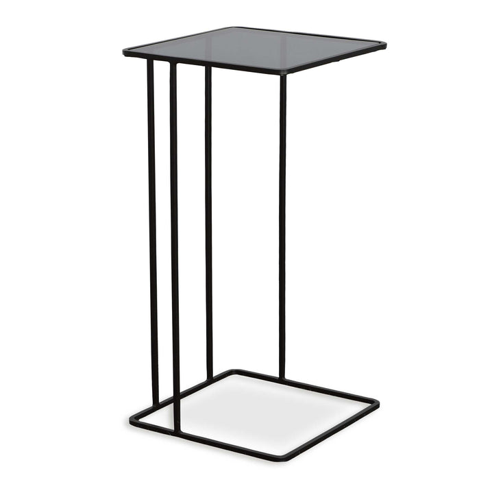 Cadmus Accent Table Brushed Black-Furniture-Uttermost-Lighting Design Store