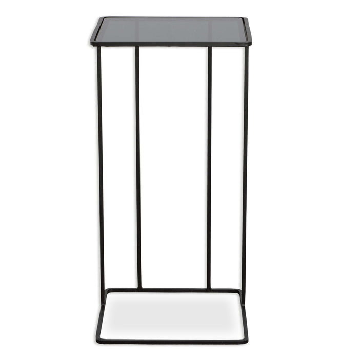 Cadmus Accent Table Brushed Black-Furniture-Uttermost-Lighting Design Store