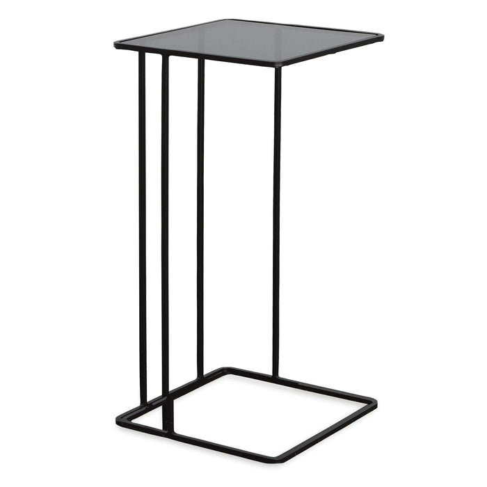 Cadmus Accent Table Brushed Black-Furniture-Uttermost-Lighting Design Store