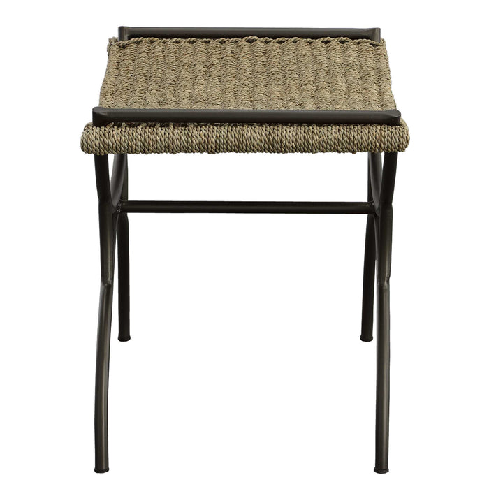 Playa Bench Brushed Gunmetal-Furniture-Uttermost-Lighting Design Store