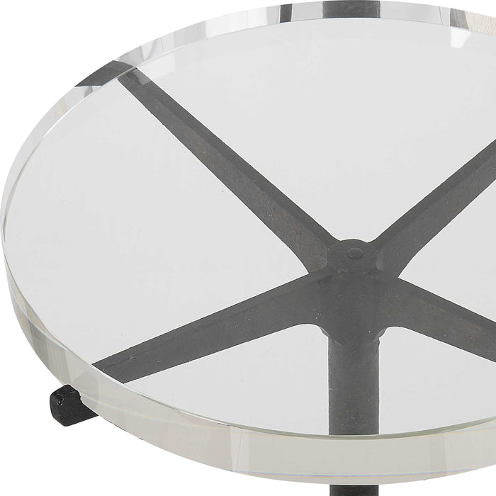 Forge Accent Table Brown-Furniture-Uttermost-Lighting Design Store