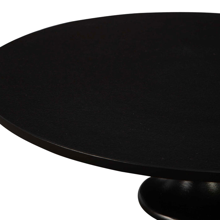 Flight Accent Table Satin Black-Furniture-Uttermost-Lighting Design Store