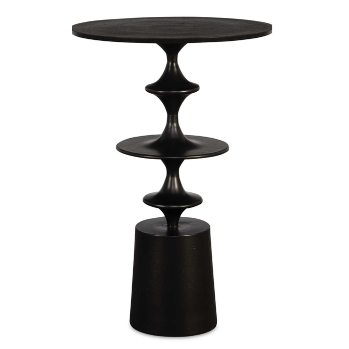 Flight Accent Table Satin Black-Furniture-Uttermost-Lighting Design Store