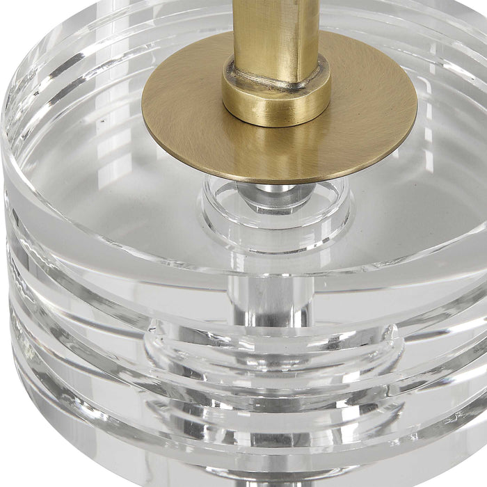 Groove Drink Table Brushed Gold-Furniture-Uttermost-Lighting Design Store