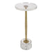 Groove Drink Table Brushed Gold-Furniture-Uttermost-Lighting Design Store