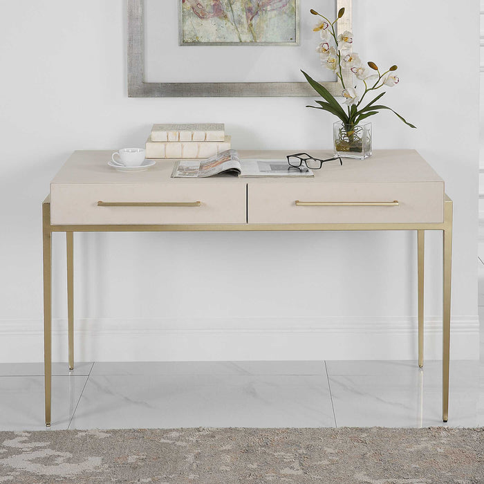 Jewel Desk Gold Leaf-Furniture-Uttermost-Lighting Design Store