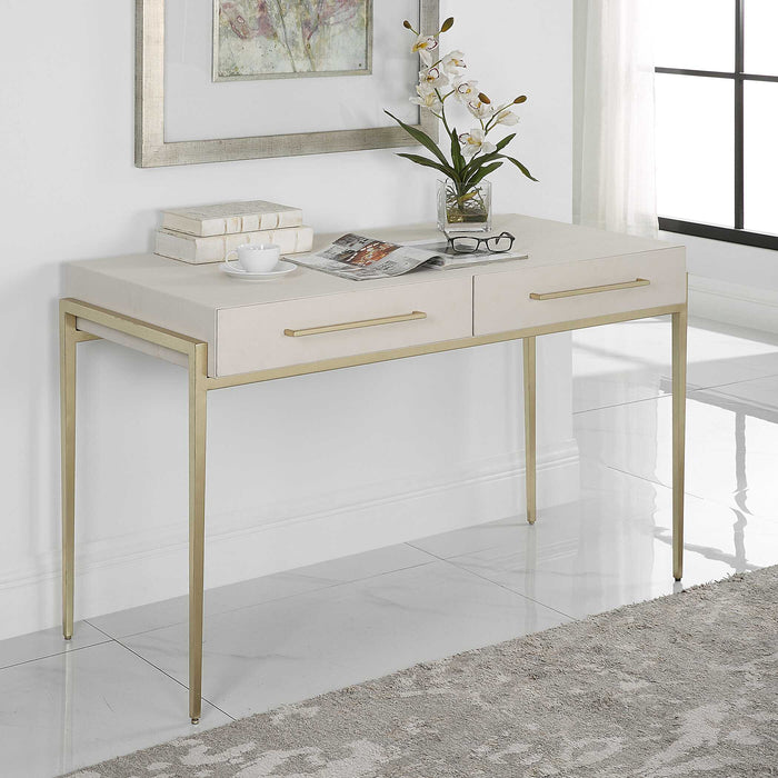 Jewel Desk Gold Leaf-Furniture-Uttermost-Lighting Design Store