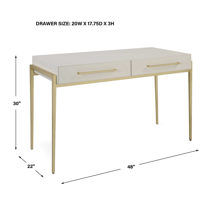 Jewel Desk Gold Leaf-Furniture-Uttermost-Lighting Design Store
