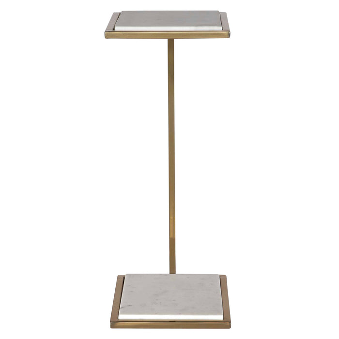 Elevate Drink Table Brushed Brass-Furniture-Uttermost-Lighting Design Store