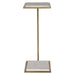 Elevate Drink Table Brushed Brass-Furniture-Uttermost-Lighting Design Store