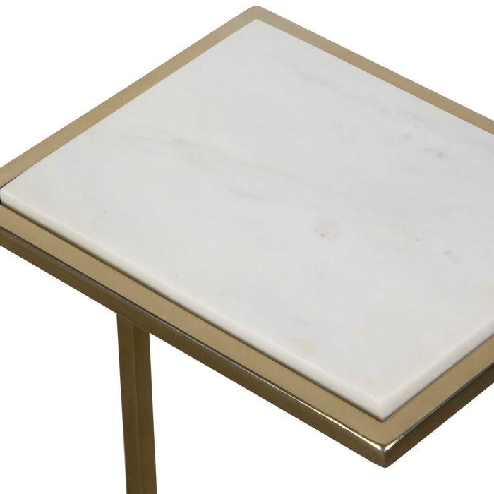 Elevate Drink Table Brushed Brass-Furniture-Uttermost-Lighting Design Store