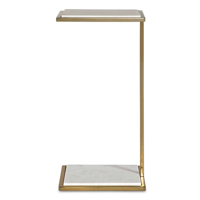 Elevate Drink Table Brushed Brass-Furniture-Uttermost-Lighting Design Store