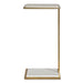 Elevate Drink Table Brushed Brass-Furniture-Uttermost-Lighting Design Store