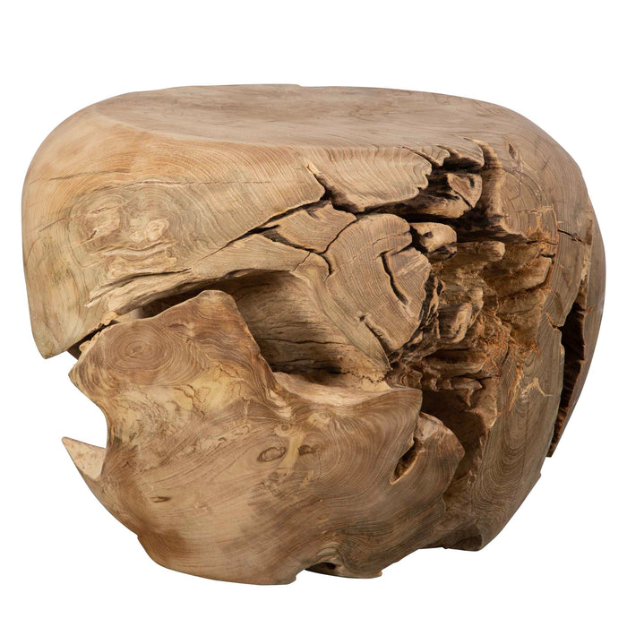 Sola Side Table Natural Bleached Teak-Furniture-Uttermost-Lighting Design Store