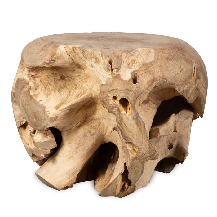 Sola Side Table Natural Bleached Teak-Furniture-Uttermost-Lighting Design Store