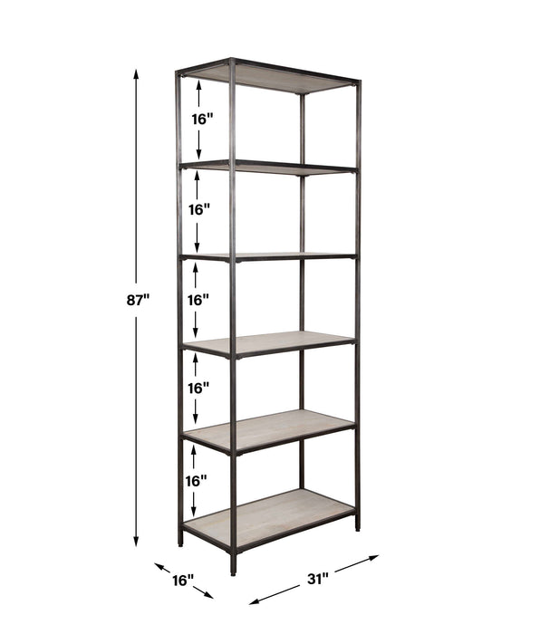 Baldwin Etagere Gunmetal-Furniture-Uttermost-Lighting Design Store