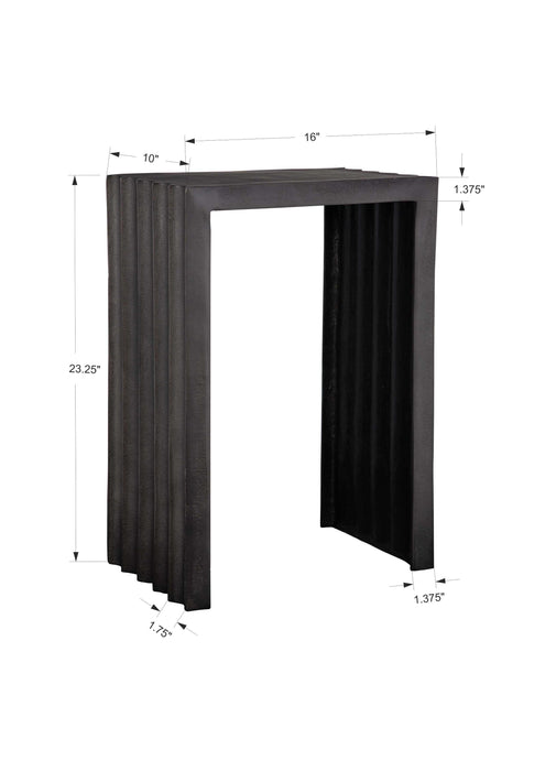 In The Groove Accent Table Antique Nickel-Furniture-Uttermost-Lighting Design Store